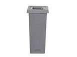Cestino Per La Raccolta Differenziata Plafor Fit - 53L - 33 X 33 X 73 Cm - Grigio/Grigio - Cestino Con 5 Adesivi Gratuiti Per Il Riciclaggio - - Cestino Per La Raccolta Differenziata Sistema Di Separazione Dei Rifiuti Per Ufficio, Bagno. Cucina