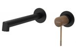 Sapho Solaria - Miscelatore Da Incasso Per Lavabo, 2 Fori, Nero Opaco/Rame WD008PG