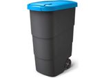 Prosperplast Wheeler Cestino Per Rifiuti Da 90 Litri Con Ruote E Coperchio Cestino Per Rifiuti Contenitore Per Rifiuti Di Grandi Dimensioni Cestino Per Rifiuti Universale Plastica Blu