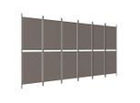Paravento 6 Pezzi Antracite 300X180 Cm Tessuto