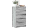 Cassettiera Grey Sonoma 60X36X103 Cm Materiale A Base Di Legno