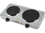 G3 Ferrari CaldòS Piano Cottura Elettrico 2 Fornelli Acciaio Inox Piastra Sigillata