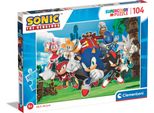 Clementoni - Puzzle Sonic The Hedgehog 104 Elementy - Oficjalny Produkt Premium