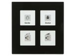 Mdt BE-GT04S.01 Pulsante In Vetro Plus 4-Gang Nero (BE-GT04S.01)