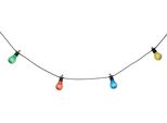 Catena Luminosa Solare, 10 Luci, Multicolore