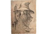 Weta Workshop Der Hobbit Kunstdruck Ritratto Di Gandalf Il Grigio 21 X 28 Cm