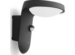 Applique A Led Per Esterni Philips 8719514476837 Tyla 9W 820Lm 2700K Antracite Con Sensore Di Movimento