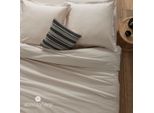 Copripiumino In Cotone - Lino Bianco 240X220 Cm - Atmosphera CréAteur D'intéRieur