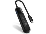 Connect It Hub USB-C Usb 3.0, 4 Porte, Esterno, Nero