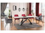Tavolo Da Pranzo Allungabile Vidor 2 - 160X90, Marmo Bianco / Nero