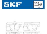 Set Di Pastiglie Freno Skf Posteriori Adatte Per MERCEDES-BENZ Classe C Station Wagon (S205) Vkbp 90117 E