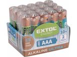 Batterie Alcaline Extol Energy Ultra +, 20 Pezzi, 1,5V Aa (LR6) EXTOL-LIGHT