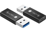 Techly IADAP-USB3-AFT Techly Adapter USB-A M Auf USB-C F, Usb 3.0, Schwarz
