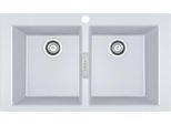 Franke Sirius 2.0 - Lavello In Tectonite S2D 620-86, 860X500 Mm, Bianco 143.0637.160