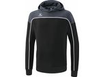Erima Change Felpa Con Cappuccio Uomo - Nero / Grigio Ardesia / Bianco
