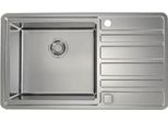 Alveus Rando - Lavello 860X500 Mm, Con Comando Di Scarico, A Sinistra, Acciaio Inox 1131207