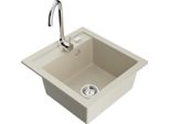 Mexen Vito Lavello In Granito A 1 Vasca Con Miscelatore Da Cucina Telma, Beige - 6503-69-670200-00