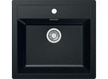 Franke Sirius - Lavello In Tectonite Sid 610, 560X530 Mm, Nero 114.0264.011