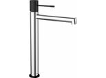 Miscelatore Per Lavabo Solaria, Alto, Cromo/Nero Opaco
