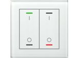 Mdt BE-GTL2TW.B1 Pulsante In Vetro Ii Light 2-Gang RGB-W Sensore Di Temperatura Commutazione Bianco (BE-GTL2TW.B1)