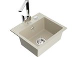 Mexen Milo Lavello In Granito 1-Vasca Con Miscelatore Da Cucina Rita, Beige - 6505-69-670300-00