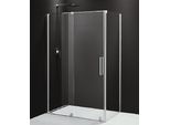 Polysan Rolls Line - Cabina Doccia A Tre Elementi, 1100X800 Mm, Versione L/P, Alluminio Lucido/Vetro Trasparente RL1115RL3215