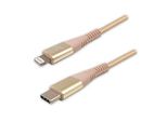 Cavo Usb Logo (2.0) Usb C Maschio - Apple Lightning Maschio 1M Mfi Oro, Nylon 5V/3A
