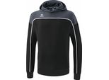 Erima Change Felpa Con Cappuccio Uomo - Nero / Grigio Ardesia / Bianco