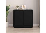 Vidaxl Credenza Nera 80X34X75 Cm Materiale A Base Di Legno