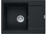 Franke Maris - Lavello In Fragranite Mrg 611-62, 620X500 Mm, Nero Opaco 114.0637.573