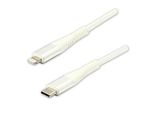 Cavo Usb Logo (2.0) Usb C Maschio - Apple Lightning Maschio 1M Bianco Mfi, Nylon 5V/3A