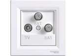 Tv-Sat-Sat(1Db) Con Cornice, Bianco Schneider Asfora EPH3600121/SCH