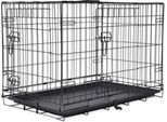 Dog Fantasy Gabbia Pieghevole M, Con Due Porte, Dimensioni 75 × 46 × 53 Cm