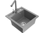 Mexen Vito Lavello In Granito A 1 Vasca Con Miscelatore Da Cucina Duero, Grigio - 6503-71-671600-71