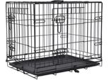 Dog Fantasy Gabbia Pieghevole S, Con Due Porte, Dimensioni 61 × 43 × 49 Cm