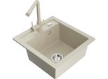 Mexen Vito Lavello In Granito A 1 Vasca Con Rubinetto Da Cucina Duero, Beige - 6503-69-671600-69