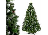 Albero Di Natale Artificiale Kadax 180 Cm Con Brina E Pigne, Albero Di Natale Verde Con 391 Rami