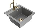 Mexen Vito Lavello In Granito A 1 Vasca Con Miscelatore Cucina Carla, Grigio - 6503-71-670700-50