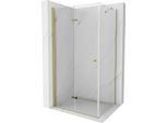 Mexen Lima Cabina Doccia Pieghevole 100 X 80 Cm, Trasparente, Dorata - 856-100-080-50-00