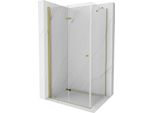 Mexen Lima Cabina Doccia Pieghevole 80 X 70 Cm, Trasparente, Oro - 856-080-070-50-00
