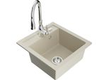 Mexen Vito Lavello In Granito A 1 Vasca Con Rubinetto Da Cucina Savita, Beige - 6503-69-672601-00