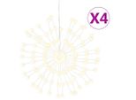 Vidaxl Luci Di Natale Pirotecniche 4 Pezzi 140 Led Bianco Caldo 17Cm