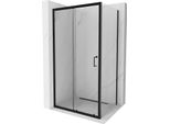 Mexen Apia Cabina Doccia Scorrevole 110 X 80 Cm, Trasparente, Nera - 840-110-080-70-00