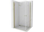Mexen Lima Duo Cabina Doccia Pieghevole 80 X 70 Cm, Trasparente, Oro - 856-080-070-50-00-02