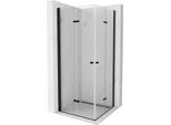 Mexen Lima Duo Cabina Doccia Pieghevole 80 X 80 Cm, Trasparente, Nero - 856-080-080-70-00-02