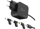 J5Create 67W Gan Pd Usb-C Mini Caricatore Con 3 Tipi Di Connettore Dc