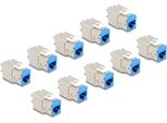 Delock - Modulare Eingabe - Werkzeugfrei - Cat 6A - RJ-45, Lsa - Blau (Packung Mit 10) (88113)
