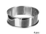 5 Five Simply Smart - 4 Cerchi Per Crostata In Acciaio Inox Da 9 Cm