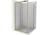 Mexen Apia Cabina Doccia Scorrevole 100 X 100 Cm, Trasparente, Oro - 840-100-100-50-00