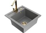 Mexen Vito Lavello In Granito A 1 Vasca Con Miscelatore Cucina Rita, Grigio - 6503-71-670300-50